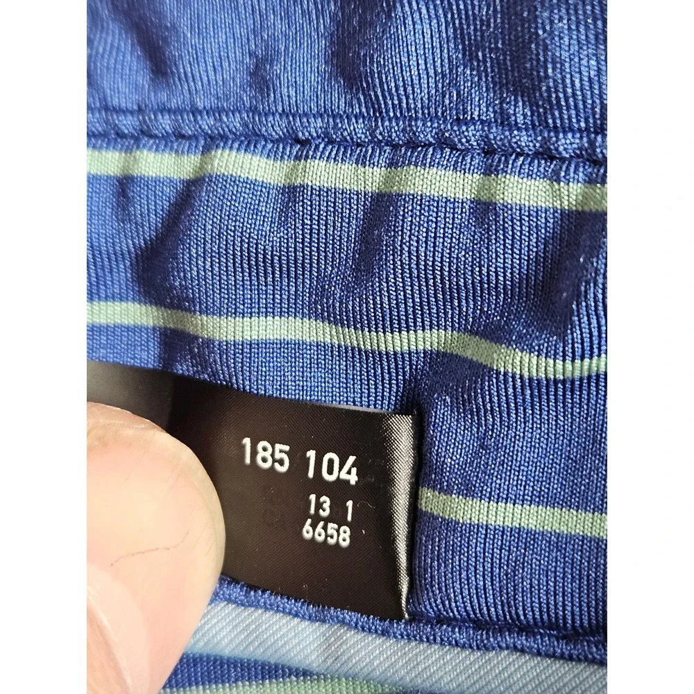 RLX Ralph Lauren‎ Mens Striped Golf Polo Shirt Blue Green XL Short Sleeve - Picture 5 of 11